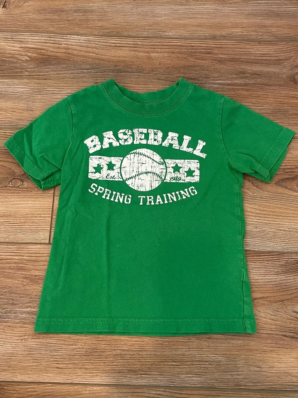 The Children’s Place Green, Baseball Shirt. Boys size 3T.